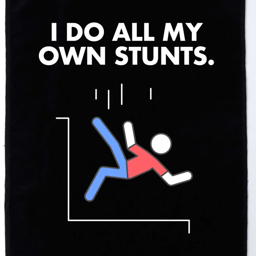 Get Well I Do My Own Stunts Funny Injury Gift Platinum Collection Golf Towel