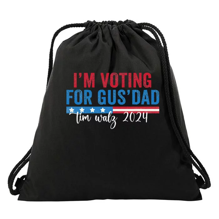 Gus Walz IM Voting For Gus Dad Drawstring Bag