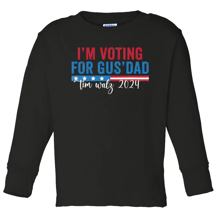 Gus Walz IM Voting For Gus Dad Toddler Long Sleeve Shirt