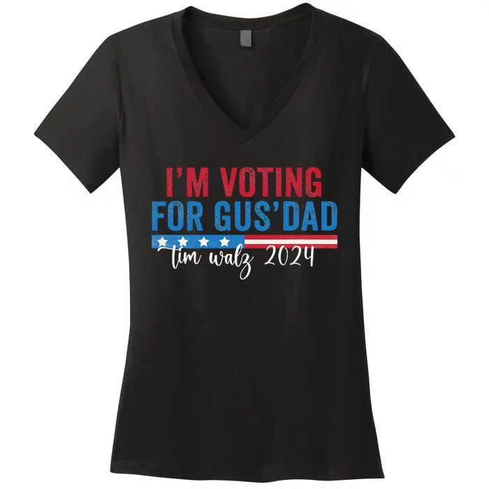 Gus Walz IM Voting For Gus Dad Women's V-Neck T-Shirt