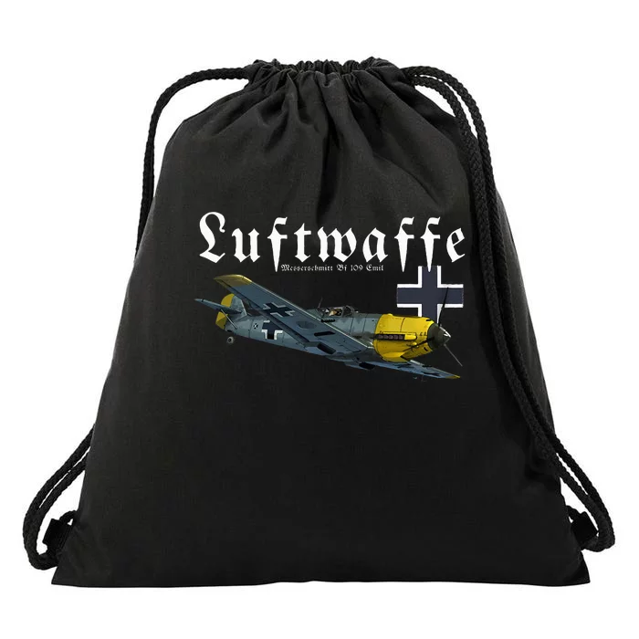 German Warbird I Messerschmitt BF109 I WW2 Airplanes Drawstring Bag