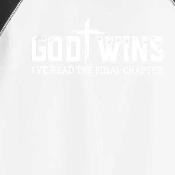 God Wins I Ve Read The Final Chapter Christian Cross Toddler Fine Jersey T-Shirt