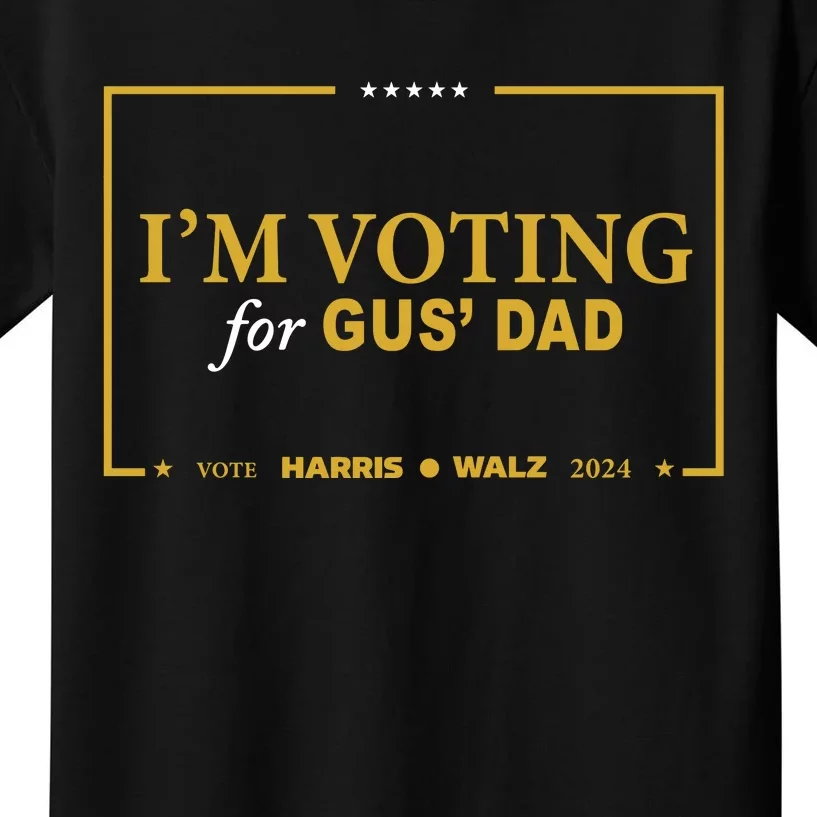 Gus Walz IM Voting For Gus Dad Coach Walz Kids T-Shirt