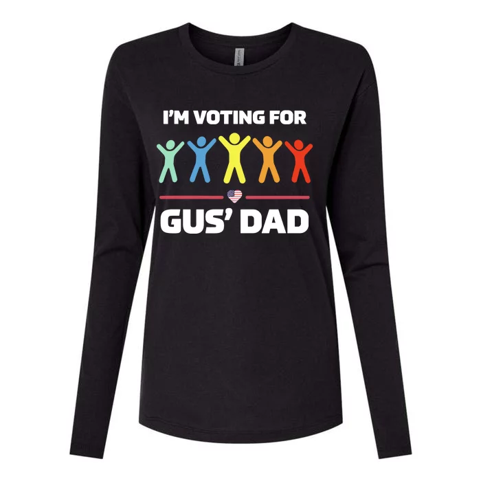 Gus Walz IM Voting For Gus Dad Election Womens Cotton Relaxed Long Sleeve T-Shirt