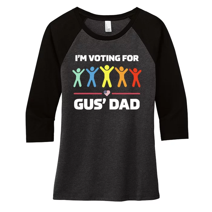 Gus Walz IM Voting For Gus Dad Election Women's Tri-Blend 3/4-Sleeve Raglan Shirt