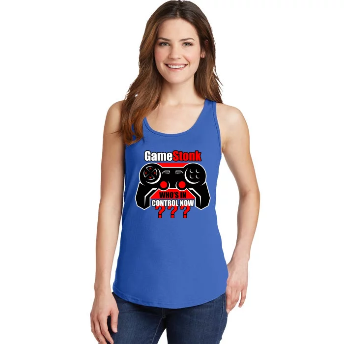 Gamestonk Who’s In Control Now Gamestick Stop Game Stonk Gme Cool Gift Ladies Essential Tank