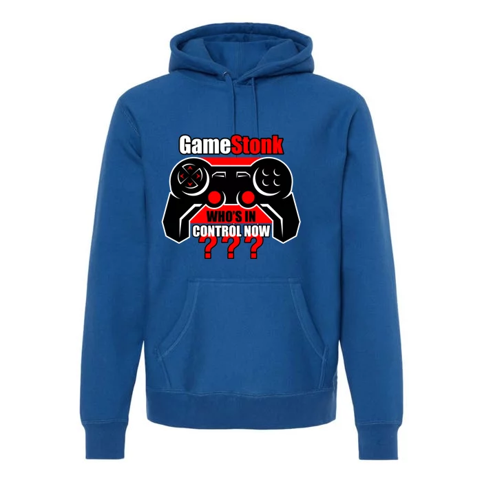 Gamestonk Who’s In Control Now Gamestick Stop Game Stonk Gme Cool Gift Premium Hoodie