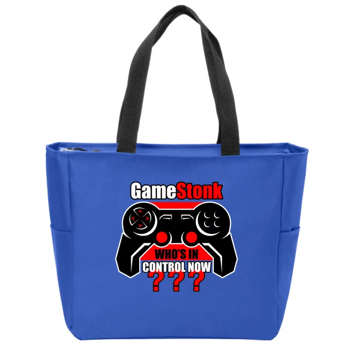 Gamestonk Who’s In Control Now Gamestick Stop Game Stonk Gme Cool Gift Zip Tote Bag