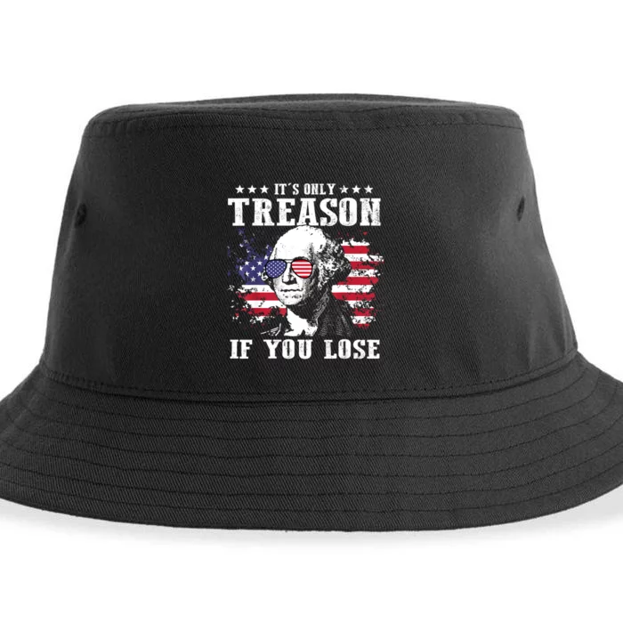 George Washington Its Only Treason If You Lose 4th Of July Sustainable Bucket Hat