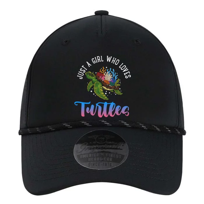 Girl Who Just Loves Turtles And Water And Sea Cool Gift Performance The Dyno Cap