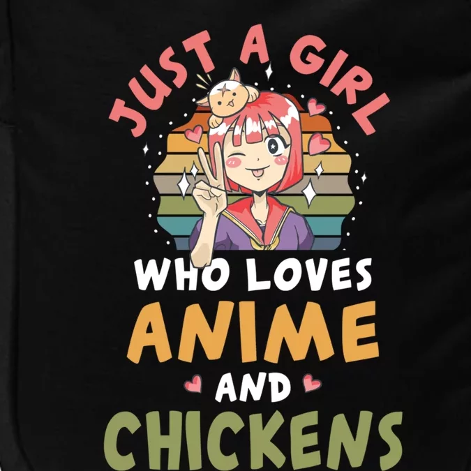 Girl Who Loves Anime And Chickens Anime Lover Japanese Gift Impact Tech Backpack