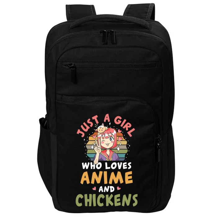 Girl Who Loves Anime And Chickens Anime Lover Japanese Gift Impact Tech Backpack