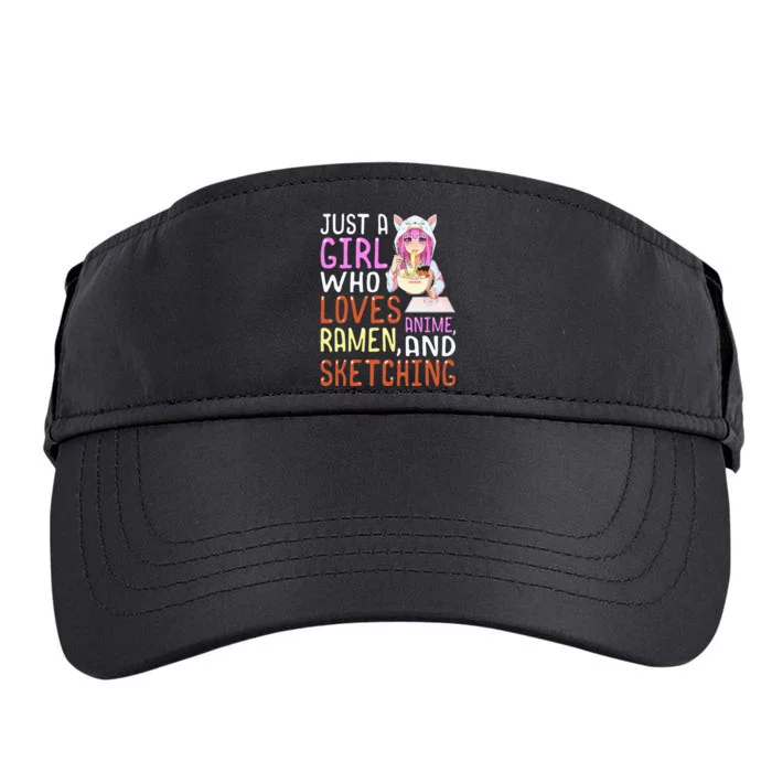 Girl Who Loves Anime Ramen And Sketching Kawaii Teen Adult Drive Performance Visor