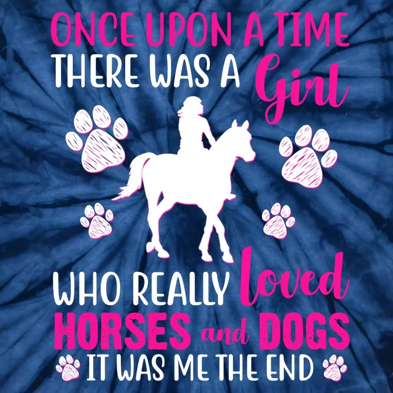 Girl Who Loves Horses And Dogs Tie-Dye T-Shirt