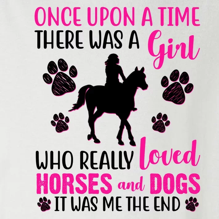 Girl Who Loves Horses And Dogs Toddler Long Sleeve Shirt