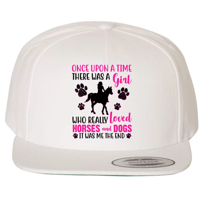 Girl Who Loves Horses And Dogs Wool Snapback Cap