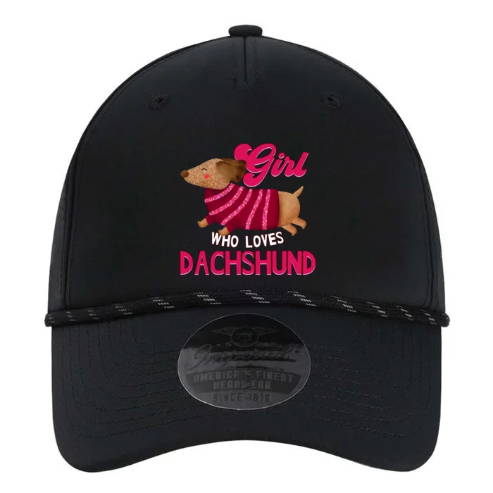 Girl Who Loves Dachshund Cute Puppy Dog Doggy Lover Gift Performance The Dyno Cap