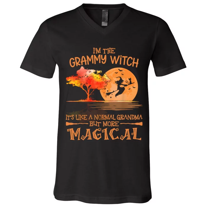 Grammy Witch Like Normal Grandma Buy Magical Halloween V-Neck T-Shirt