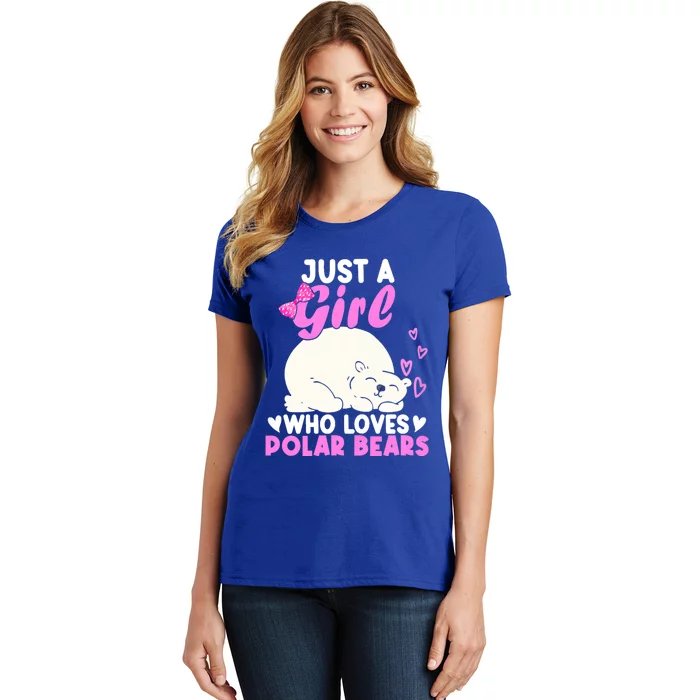 Girl Who Loves Polar Bear | North Pole | Cute Polar Bear Women's T-Shirt