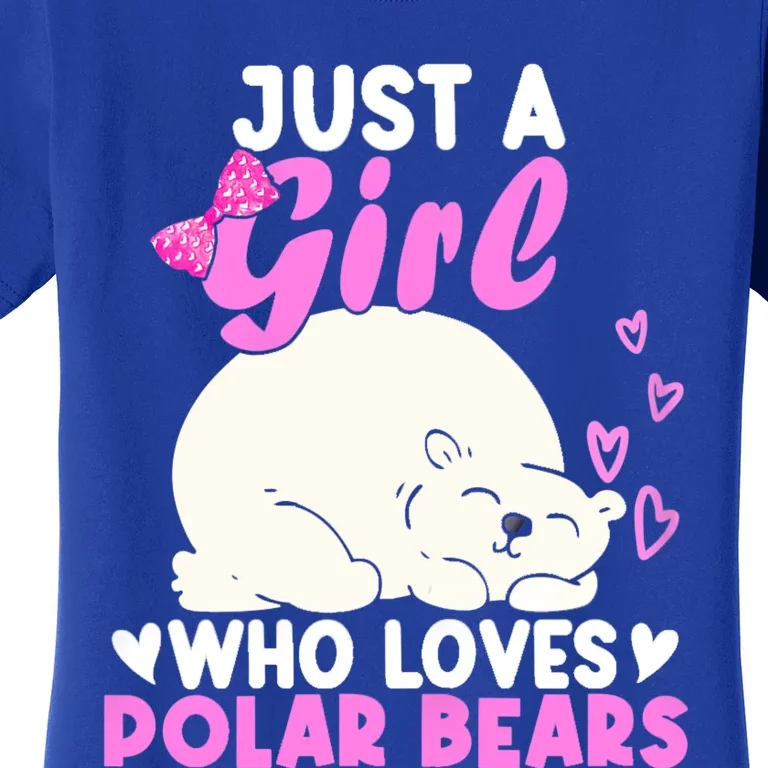 Girl Who Loves Polar Bear | North Pole | Cute Polar Bear Women's T-Shirt