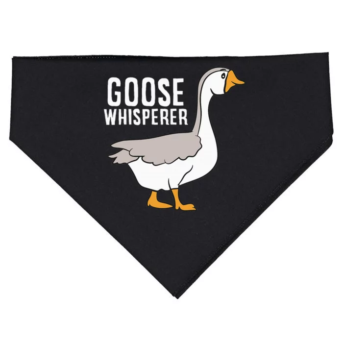 Goose Whisperer Love Goose Bird Lover Gift Funny Goose USA-Made Doggie Bandana