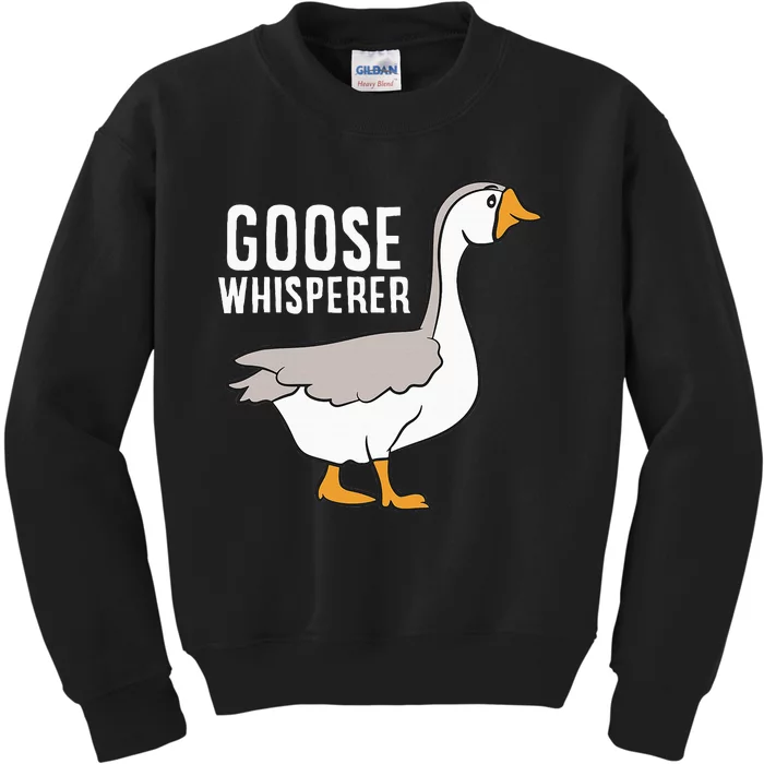 Goose Whisperer Love Goose Bird Lover Gift Funny Goose Kids Sweatshirt