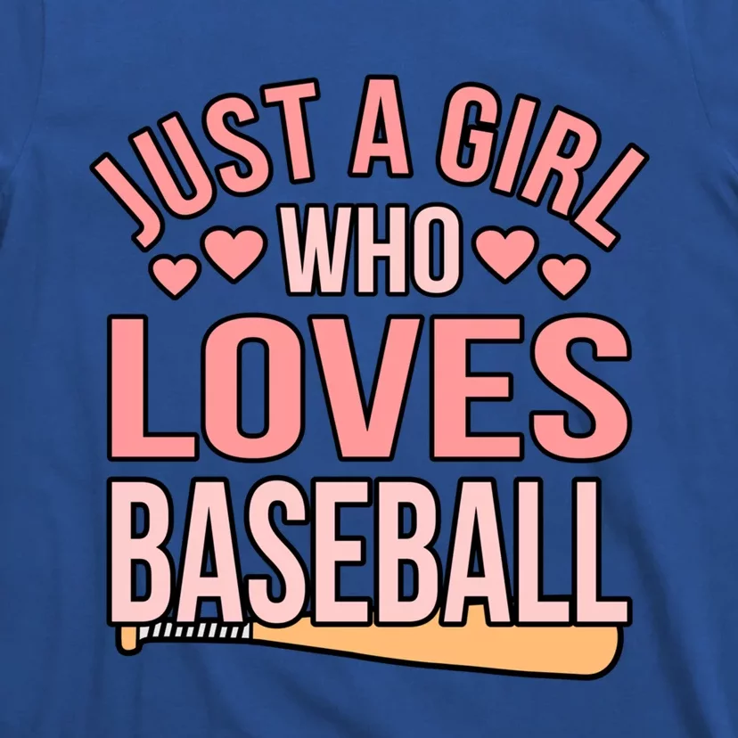 Girl Who Loves Baseball Sports Player Lover Coach Graphic Gift T-Shirt