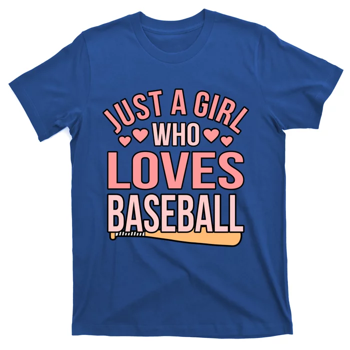 Girl Who Loves Baseball Sports Player Lover Coach Graphic Gift T-Shirt