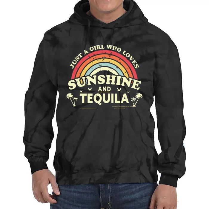 Girl Who Loves Sunshine And Tequila Tank Top Tie Dye Hoodie