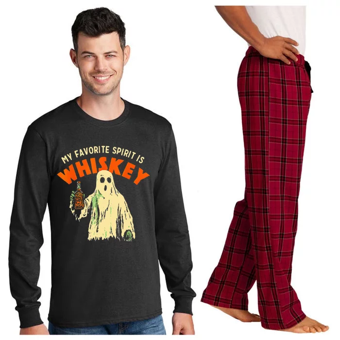 Ghost Whiskey My Favorite Spirit Is Whiskey Ghost Long Sleeve Pajama Set