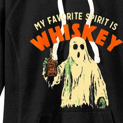 Ghost Whiskey My Favorite Spirit Is Whiskey Ghost Women's Fleece Hoodie