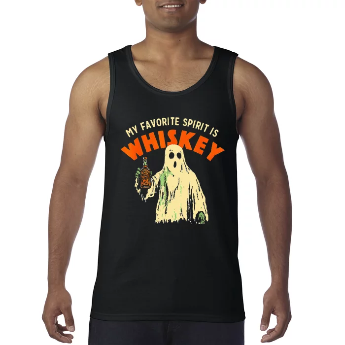 Ghost Whiskey My Favorite Spirit Is Whiskey Ghost Tank Top