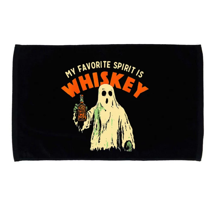 Ghost Whiskey My Favorite Spirit Is Whiskey Ghost Microfiber Hand Towel