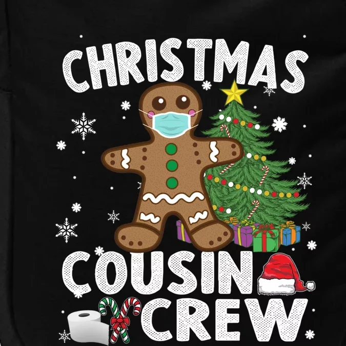 Gingerbread Wearing Mask Christmas Cousin Crew Funny Gift Impact Tech Backpack