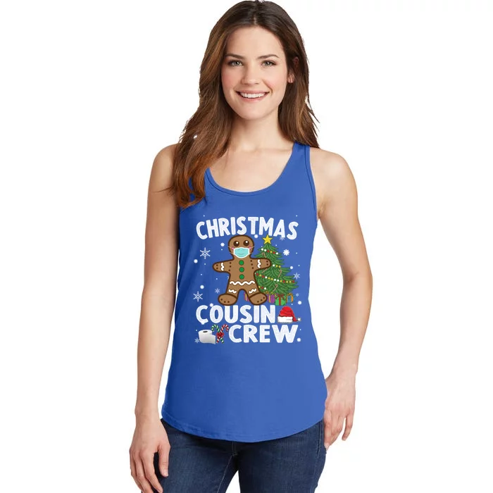 Gingerbread Wearing Mask Christmas Cousin Crew Funny Gift Ladies Essential Tank