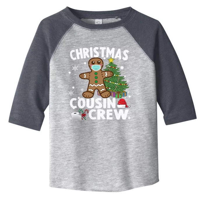 Gingerbread Wearing Mask Christmas Cousin Crew Funny Gift Toddler Fine Jersey T-Shirt