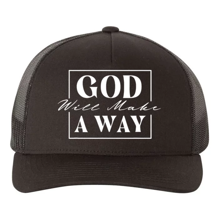 God Will Make A Way Christian Faith Bible Religious Jesus Yupoong Adult 5-Panel Trucker Hat