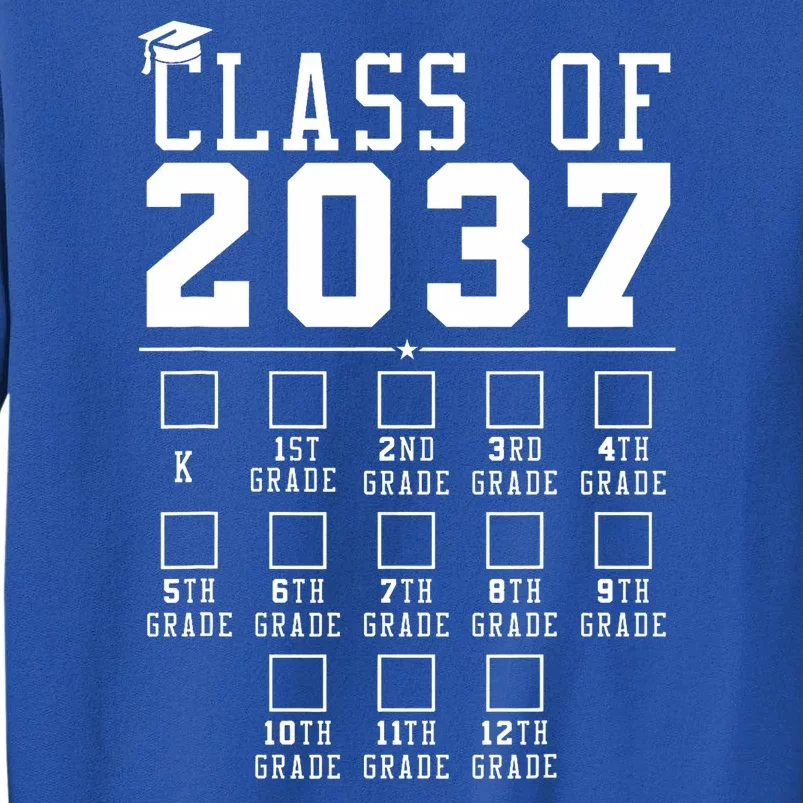 Grow With Me Class Of 2037 Handprint Kindergarten Graduation Tall Sweatshirt