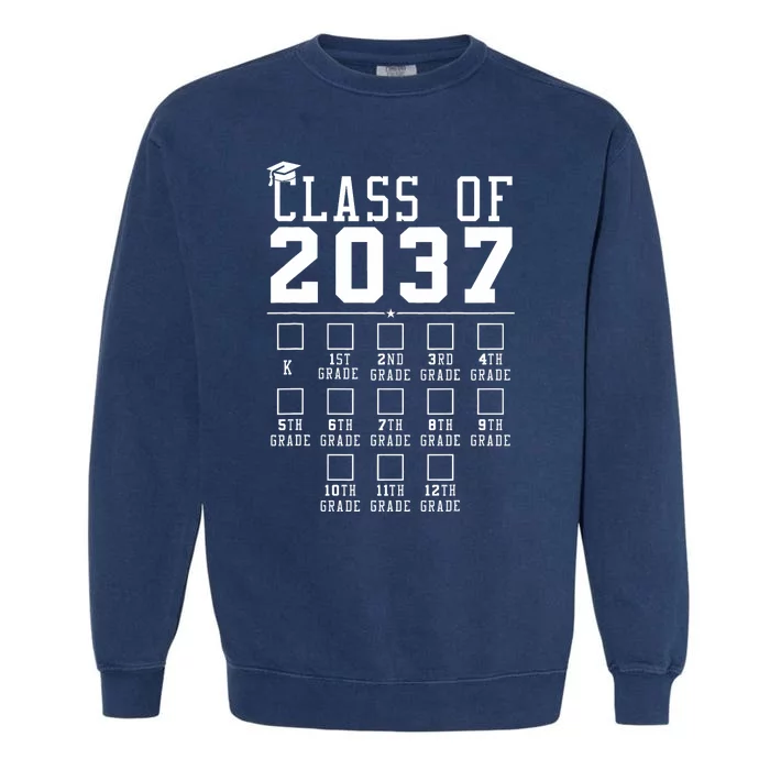 Grow With Me Class Of 2037 Handprint Kindergarten Graduation Garment-Dyed Sweatshirt