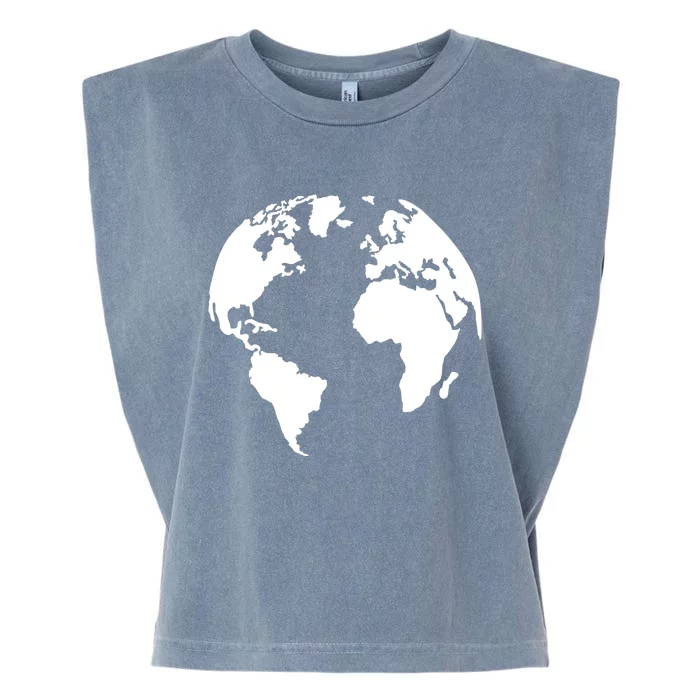 Globe World Map Gift Garment-Dyed Women's Muscle Tee