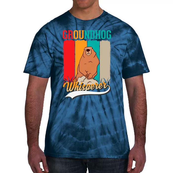 Groundhog Whisperer Marmot Whisperer Tie-Dye T-Shirt