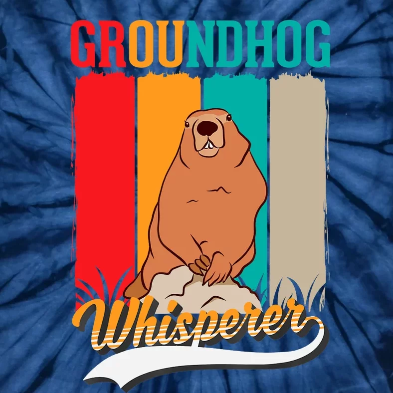 Groundhog Whisperer Marmot Whisperer Tie-Dye T-Shirt