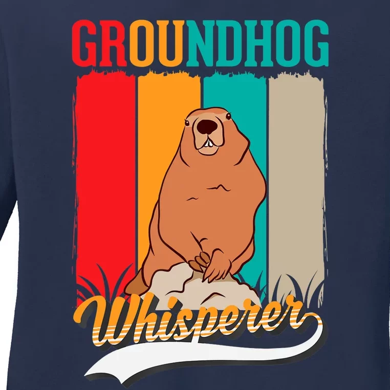 Groundhog Whisperer Marmot Whisperer Ladies Long Sleeve Shirt