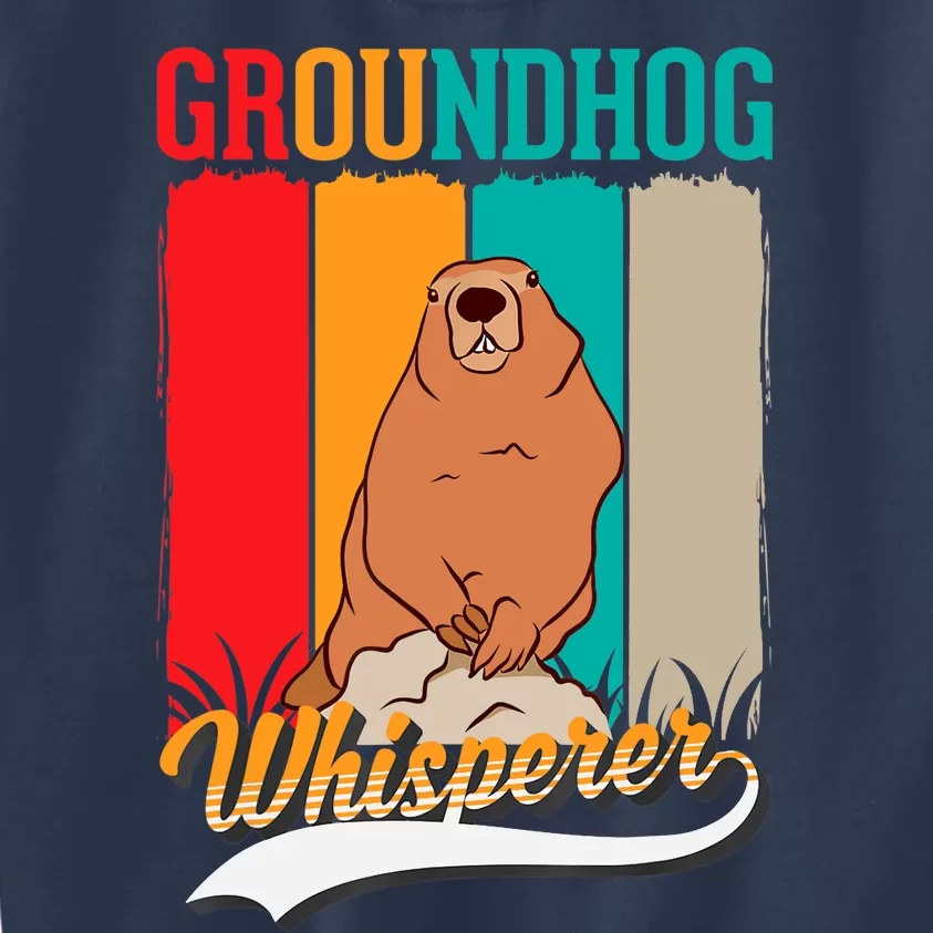 Groundhog Whisperer Marmot Whisperer Kids Sweatshirt