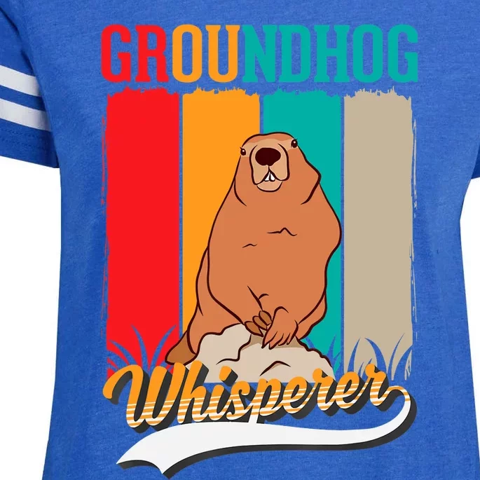 Groundhog Whisperer Marmot Whisperer Enza Ladies Jersey Football T-Shirt