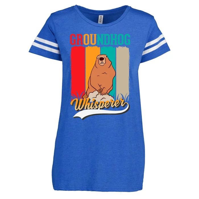 Groundhog Whisperer Marmot Whisperer Enza Ladies Jersey Football T-Shirt