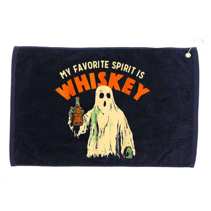 Ghost Whiskey My Favorite Spirit Is Whiskey Ghost Grommeted Golf Towel