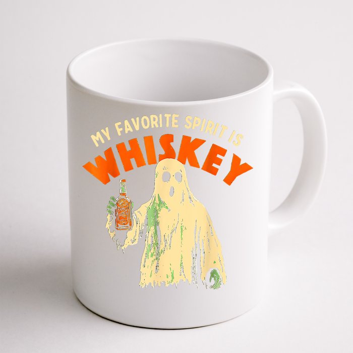 Ghost Whiskey My Favorite Spirit Is Whiskey Ghost Front & Back Coffee Mug