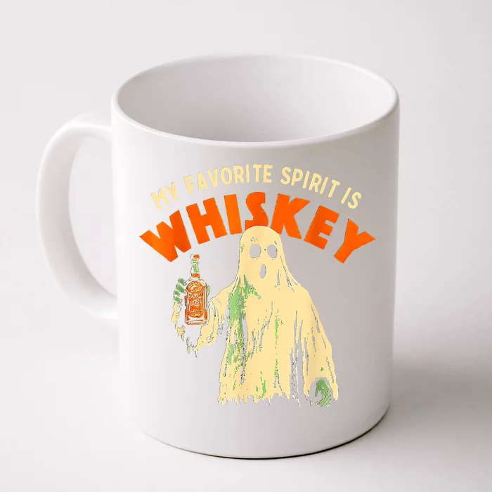 Ghost Whiskey My Favorite Spirit Is Whiskey Ghost Front & Back Coffee Mug