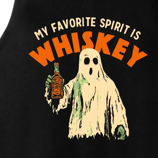 Ghost Whiskey My Favorite Spirit Is Whiskey Ghost Ladies Tri-Blend Wicking Tank